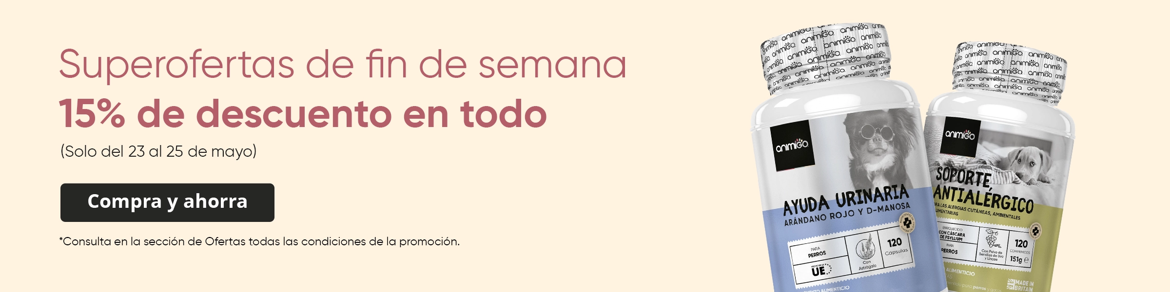 15 % de descuento en todo