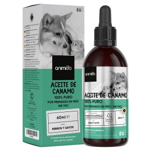 Aceite de cañamo orgánico para perros y gatos