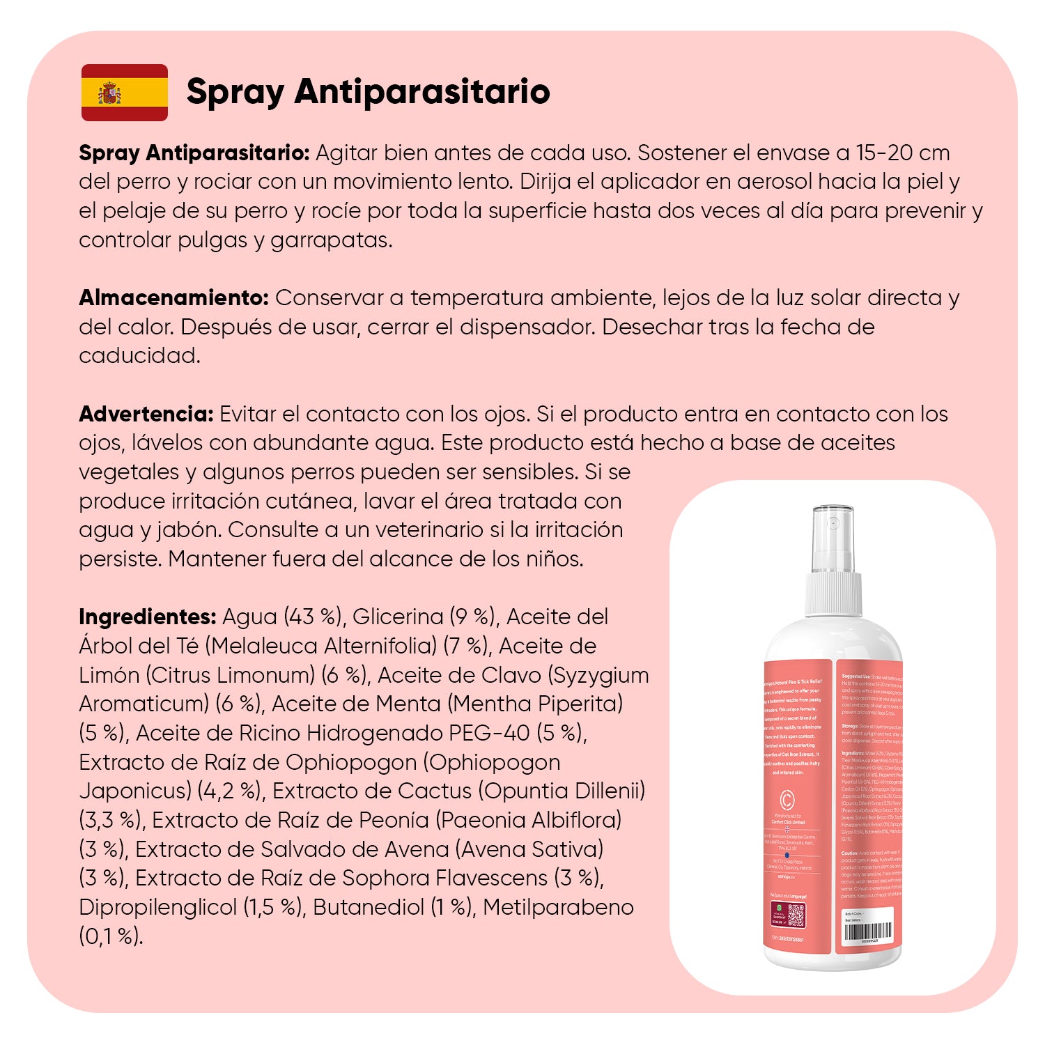 Spray antiparasitario 500 ml