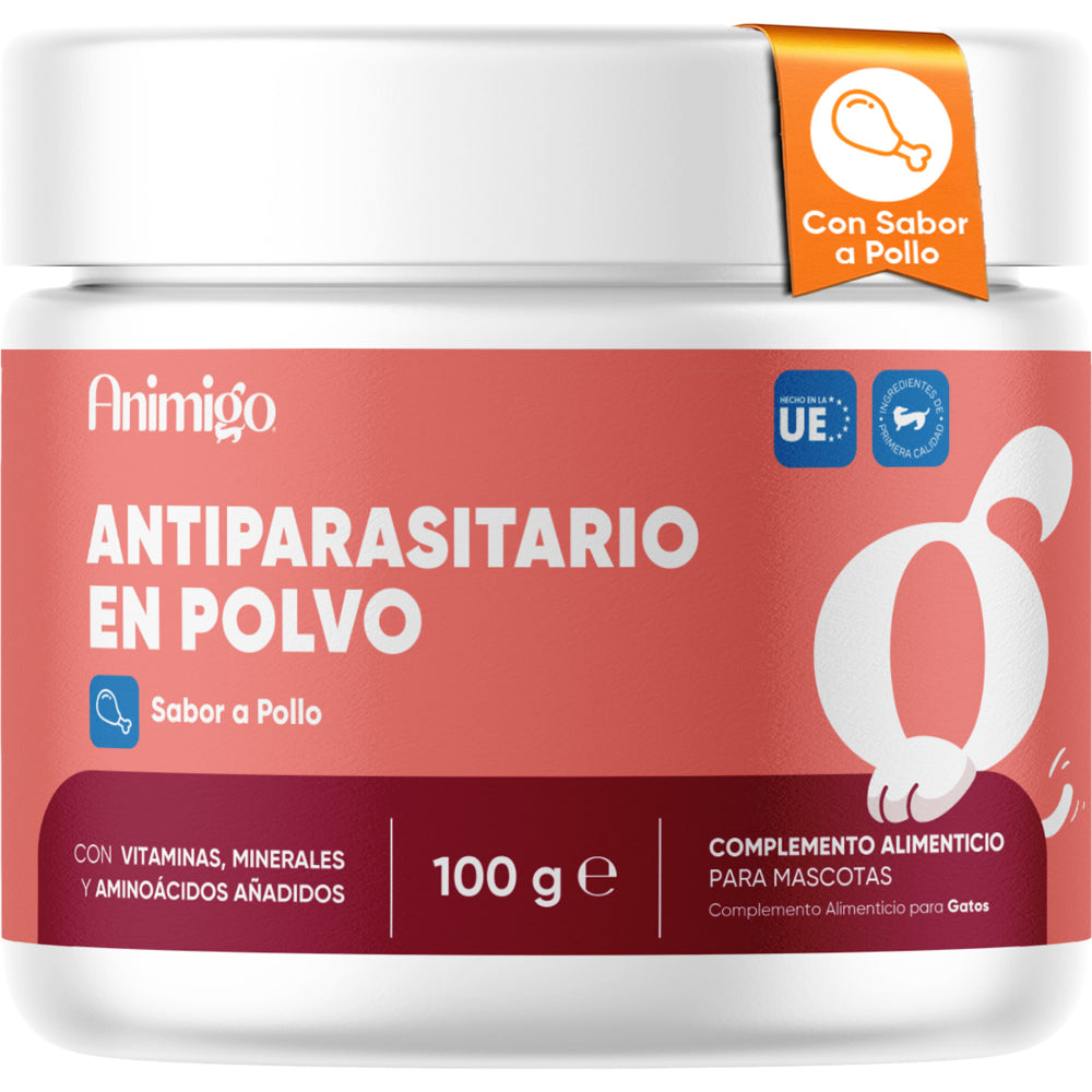 Antiparasitario en polvo para gatos 100gm