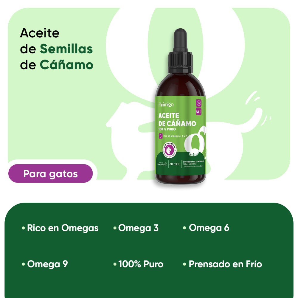 Aceite de cáñamo para gatos 60 ml