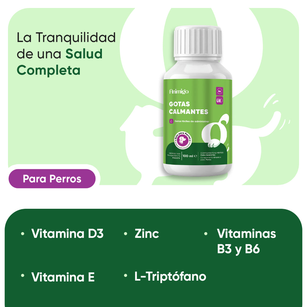 Gotas calmantes para perros 100 ml