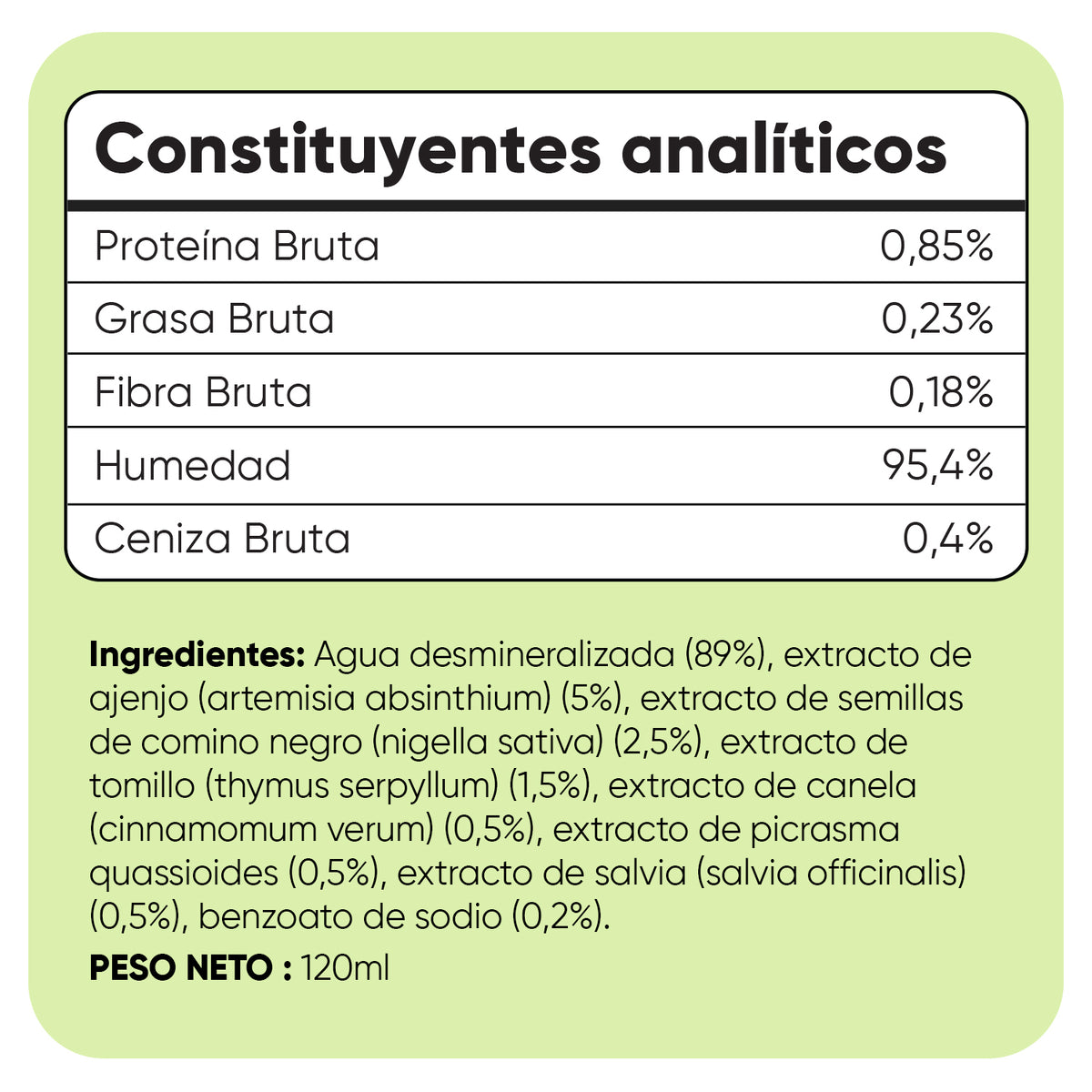 Antiparasitario interno líquido para gatos 120 ml