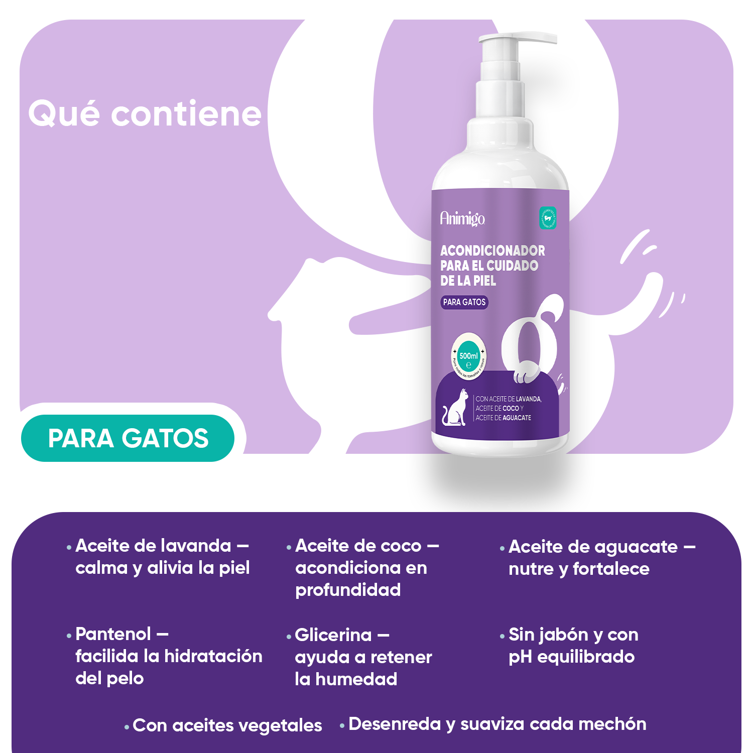 Acondicionador para gatos 500 ml