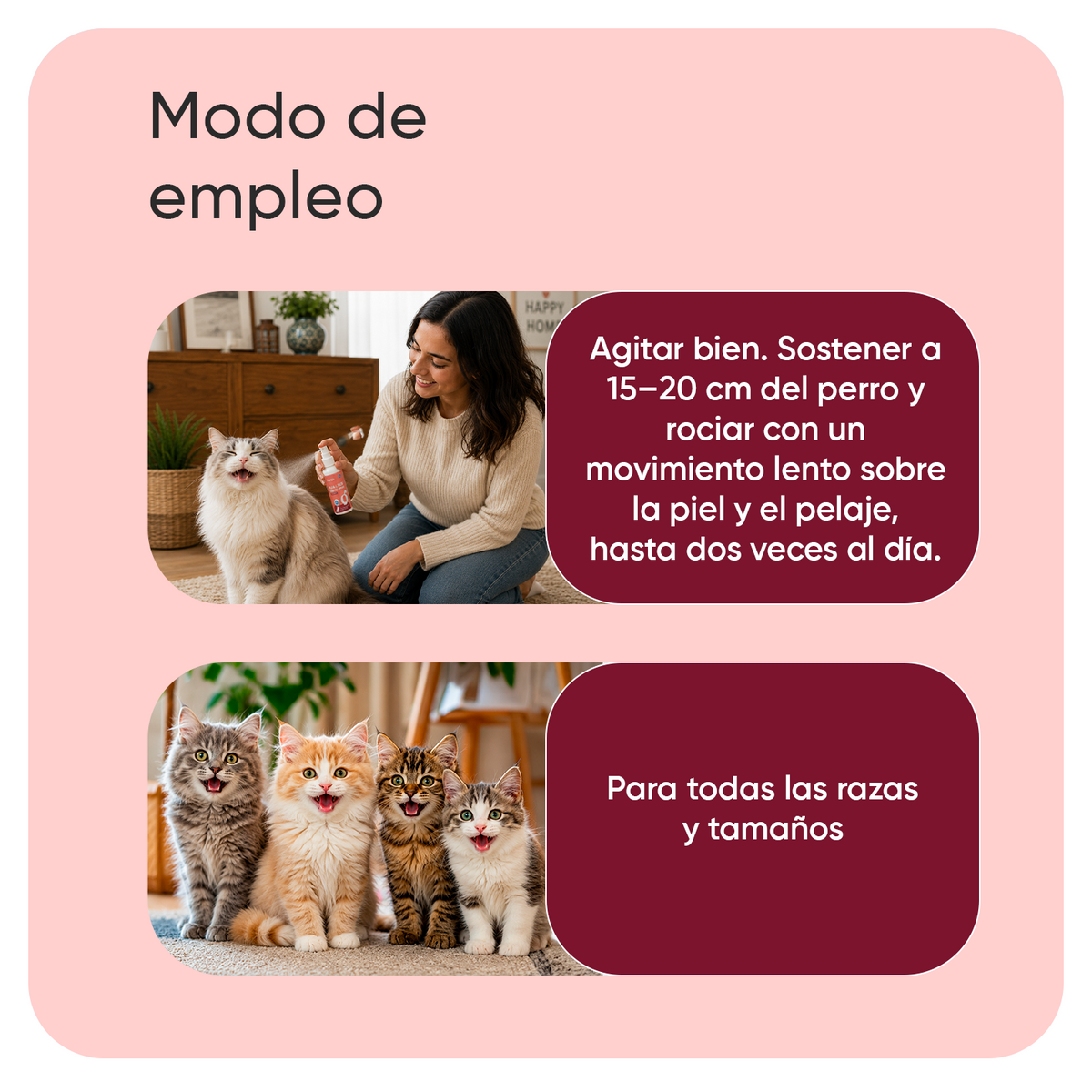 Spray antipulgas y antigarrapatas para gatos 500 ml