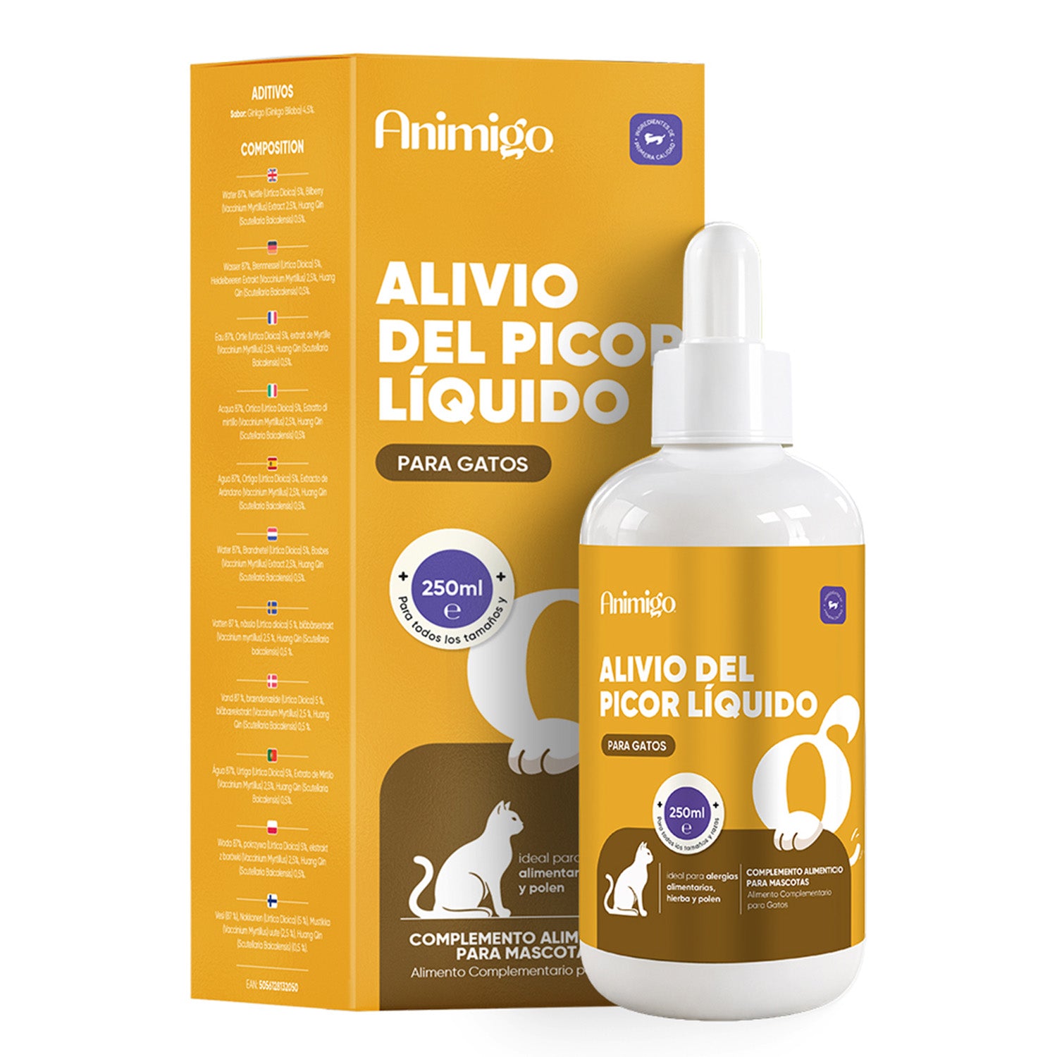 Alivio del picor para gatos líquido 250 ml