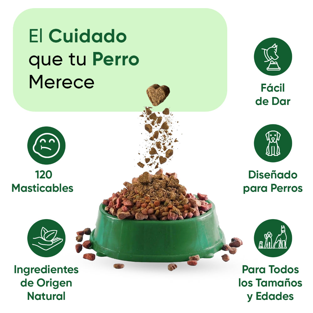 Suplemento calmante para perros: 120 masticables blandos