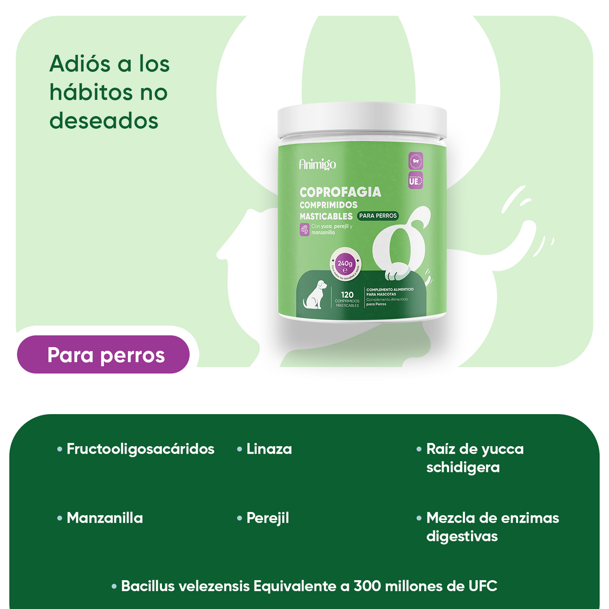 Anticoprofagia para perros
